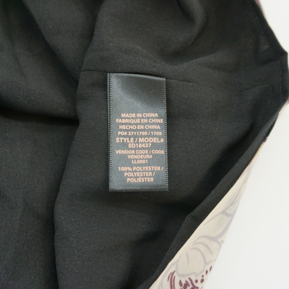 Ella Moss Black Floral Print Chiffon Dress S - Picture 5 of 8